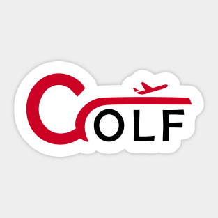 GOLF Aviation Phonetic Alphabet Pilot Airplane Sticker